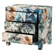 Baxton Studio Adeline End Table with Printed Motif 3-Drawer Storage Cabinet