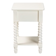 Baxton Studio Raynera End Table with Bobbin Legs - 1-Drawer Accent Table