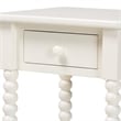 Baxton Studio Raynera End Table with Bobbin Legs - 1-Drawer Accent Table