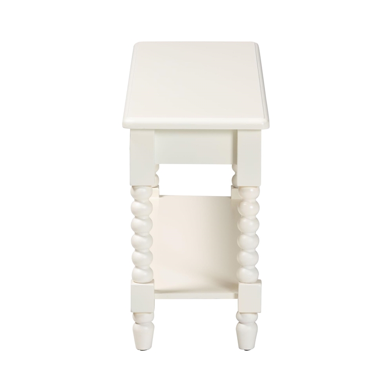 Baxton Studio Bayard Accent Bench with Bobbin Legs - Spindle Leg Entryway Bench