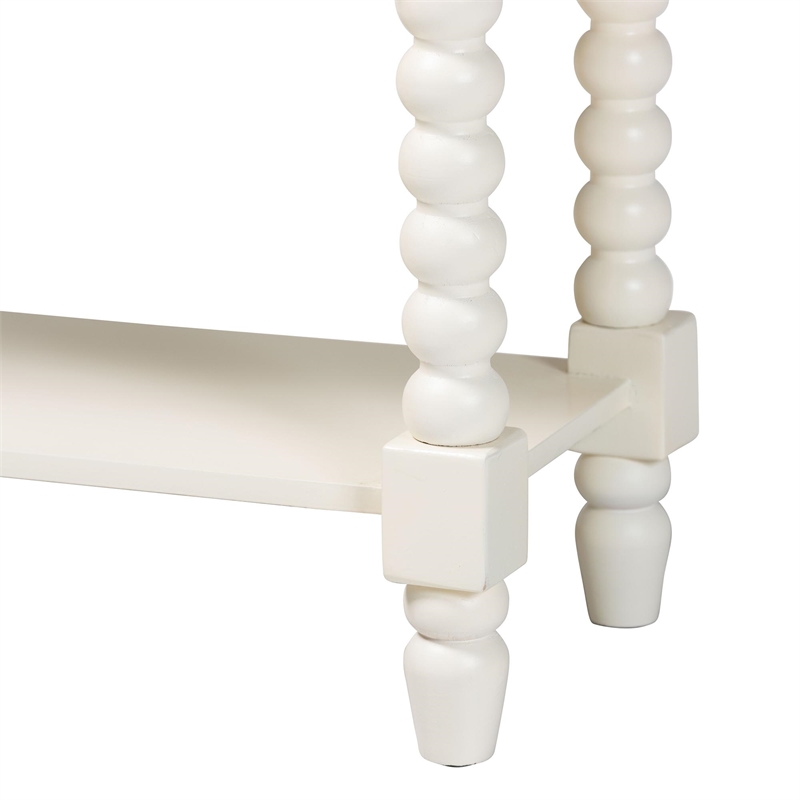 Baxton Studio Bayard Accent Bench with Bobbin Legs - Spindle Leg Entryway Bench
