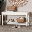 Baxton Studio Bayard Accent Bench with Bobbin Legs - Spindle Leg Entryway Bench