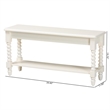 Baxton Studio Bayard Accent Bench with Bobbin Legs - Spindle Leg Entryway Bench