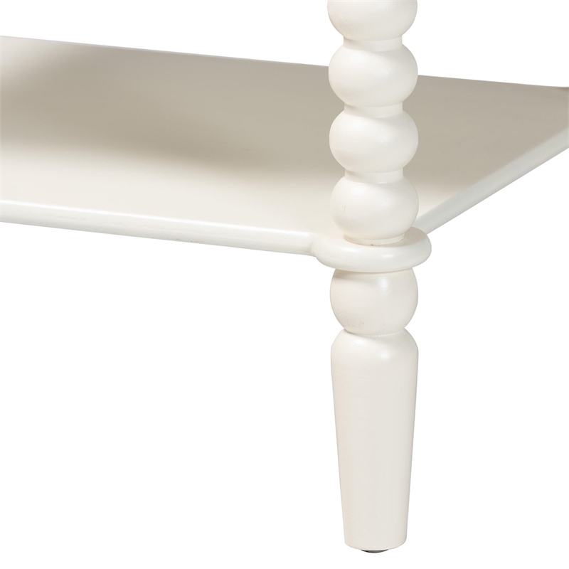 Baxton Studio Rimona End Table with Bobbin Legs - 1-Drawer Accent Table