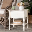 Baxton Studio Rimona End Table with Bobbin Legs - 1-Drawer Accent Table