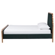 Baxton Studio Gerianne Velvet Upholstered Platform Bed Bed Frame Queen