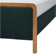 Baxton Studio Gerianne Velvet Upholstered Platform Bed Bed Frame Queen