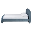 Baxton Studio Ekram Velvet Upholstered Platform Bed Bed Frame Queen