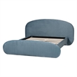 Baxton Studio Ekram Velvet Upholstered Platform Bed Bed Frame Queen