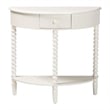 Baxton Studio Raynera Bobbin-Leg Demilune Console Table Half-Moon Accent Table
