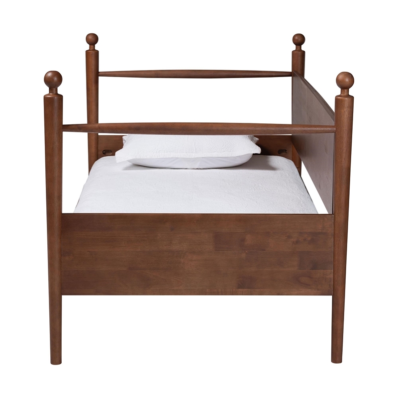 Baxton Studio Gianetta Wooden Daybed with Spindle Posts Classic Bed Frame Twin