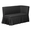 Baxton Studio Randolph 3-Piece Fabric Upholstered Dining Nook Set Dark Grey
