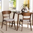 Baxton Studio Everwood 2-Piece Dining Chair Set Bentwood Frame Seating