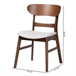 Baxton Studio Everwood 2-Piece Dining Chair Set Bentwood Frame Seating