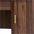 Baxton Studio Hayes Wood Writing Desk Mid-Century Modern Oval Desk with Drawer