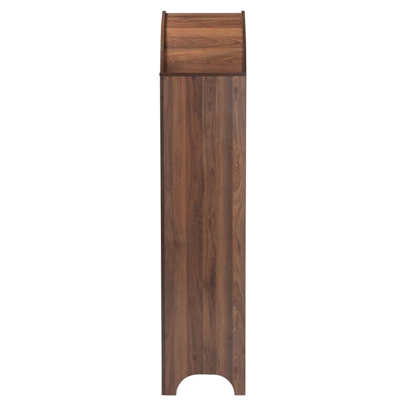 Baxton Studio Hayes Wood Cabinet with Arch Top Modern Display Piece