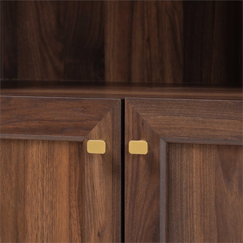 Baxton Studio Hayes Wood Cabinet with Arch Top Modern Display Piece