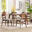 Baxton Studio Fremont Wood 5-Piece Dining Set Mid-Century Modern Table