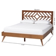 Baxton Studio Chinedu Platform Bed Mid-Century Modern Bed Queen