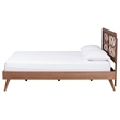 Baxton Studio Kirabo Platform Bed Mid-Century Modern Bed Queen