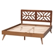 Baxton Studio Kirabo Platform Bed Mid-Century Modern Bed Queen