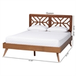 Baxton Studio Kirabo Platform Bed Mid-Century Modern Bed Queen