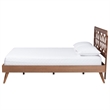 Baxton Studio Shukura Platform Bed Mid-Century Modern Bed Queen