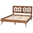 Baxton Studio Shukura Platform Bed Mid-Century Modern Bed Queen