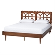 Baxton Studio Onyeka Platform Bed Mid-Century Modern Bed Queen
