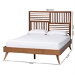 Baxton Studio Gemma Platform Bed Mid-Century Modern Bed Frame Queen
