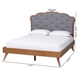 Baxton Studio Aithan Platform Bed Mid-Century Modern Bed Queen