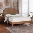 Baxton Studio Rodolfo Platform Bed Mid-Century Modern Bed Queen