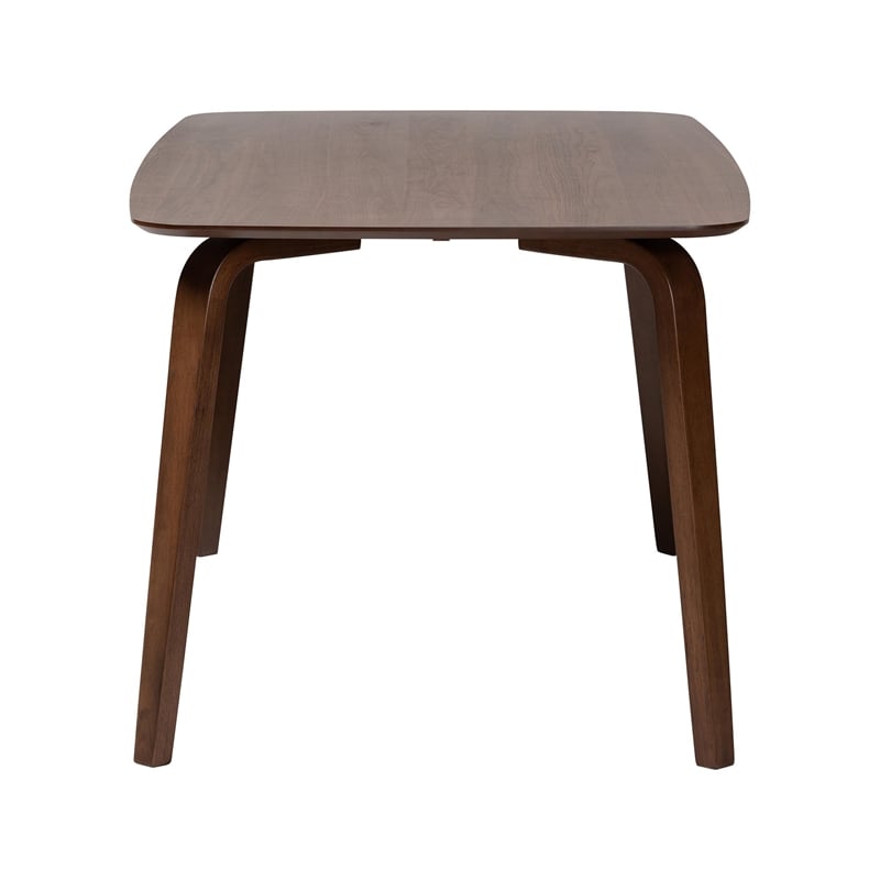 Baxton Studio Billie Wood Dining Table Bentwood Leg Table with Rectangular Top