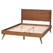 Baxton Studio Jiro Platform Bed Mid-Century Modern Wood Bed Frame Full