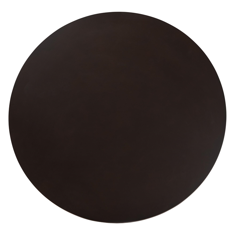 Baxton Studio Penny 5-Piece Dining Set Compact Mid-Century Round Table Sand