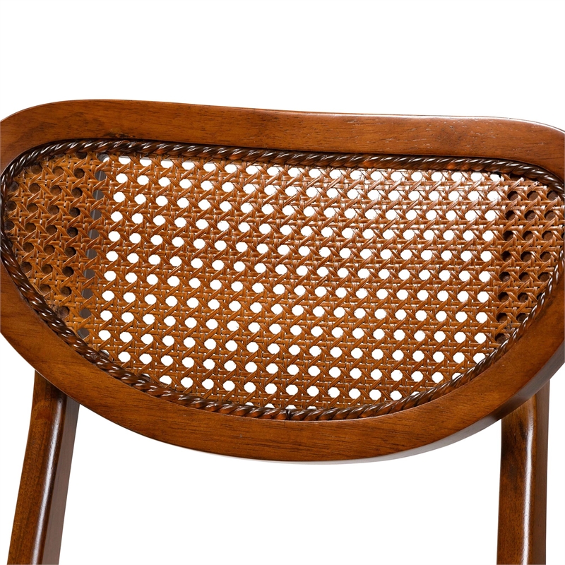 Baxton Studio Kenna 5-Piece Dining Set Mid-Century Modern Round Table