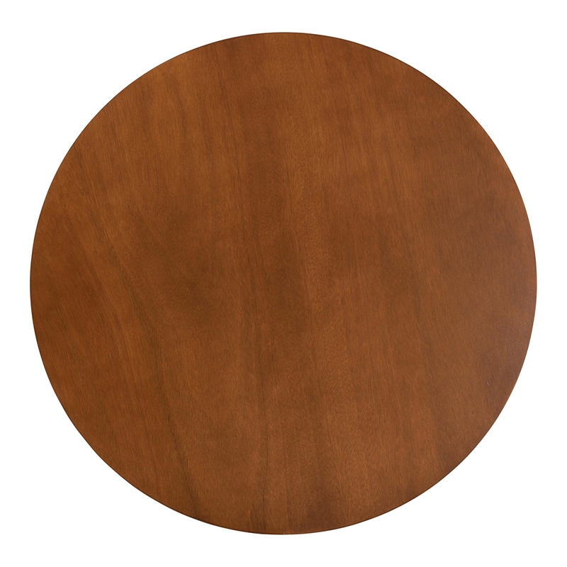 Baxton Studio Crystal 5-Piece Dining Set  Mid-Century Modern Round Table