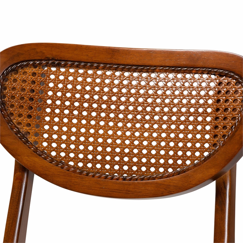 Baxton Studio Crystal 5-Piece Dining Set  Mid-Century Modern Round Table