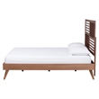 Baxton Studio Gemma Platform Bed Mid-Century Modern Bed Frame King