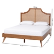 Baxton Studio Rodolfo Platform Bed Mid-Century Modern Bed King
