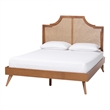 Baxton Studio Rodolfo Platform Bed Mid-Century Modern Bed King