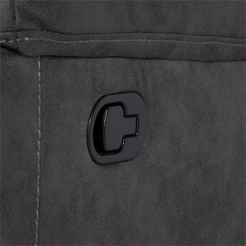 Baxton Studio Mistral 6-Piece Reclining Sectional Sofa Left-facing Chaise Lounge