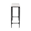 Baxton Studio Edsel Marble Console Table Modern Rustic Accent Table Rectangle