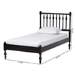 Baxton Studio Callison Spindle Platform Bed Turned Bed Frame Black Twin