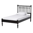 Baxton Studio Callison Spindle Platform Bed Turned Bed Frame Black Twin