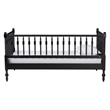 Baxton Studio Callison Spindle Daybed Turned Farmhouse Sofa Bed Black Twin