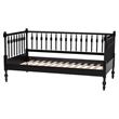 Baxton Studio Callison Spindle Daybed Turned Farmhouse Sofa Bed Black Twin