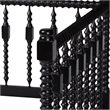 Baxton Studio Callison Spindle Daybed Turned Farmhouse Sofa Bed Black Twin