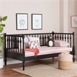Baxton Studio Callison Spindle Daybed Turned Farmhouse Sofa Bed Black Twin