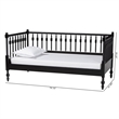 Baxton Studio Callison Spindle Daybed Turned Farmhouse Sofa Bed Black Twin